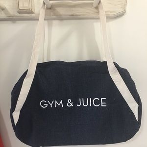 Gym and Juice Denim Duffle Bag